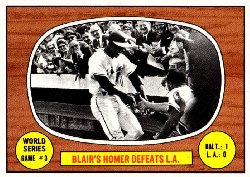 1967 Topps Baseball Cards      153     World Series Game 3-Paul Blair